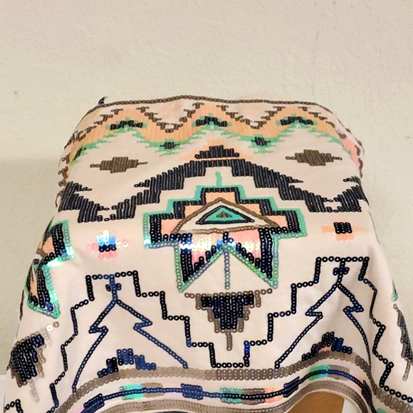 Small Petite Express Sequined Mini Skirt - Picture 6 of 10